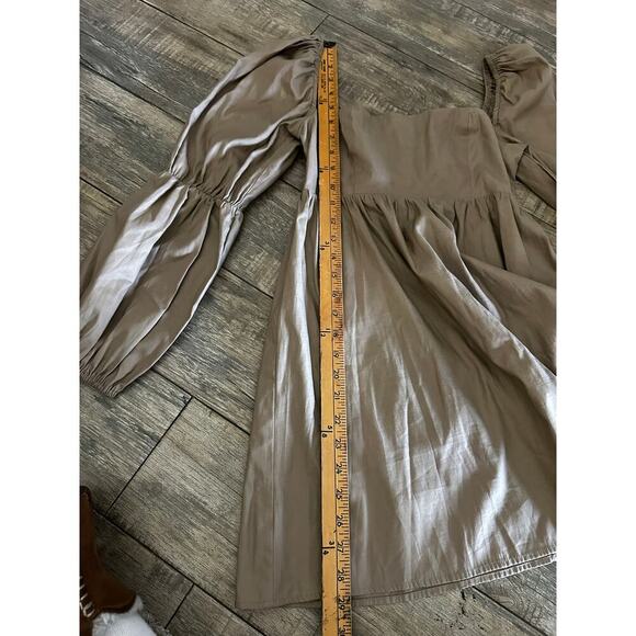 Reformation Women's Cream Cotton Blend Michaela Mini Dress Size 0 - Picture 8 of 9